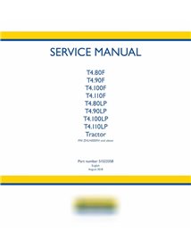 New Holland T4.80F, T4.90F, T4.100F, T4.110F, T4.80LP, T4.90LP, T4.100LP, T4.110LP  tractor pdf service manual 