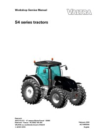Manuel de service d'atelier du tracteur Valtra S274, S294, S324, S354, S374, S394 - Valtra manuels - VALTRA-ACT004056A
