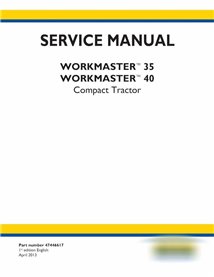 New Holland WORKMASTER 35, WORKMASTER 40 tractor compacto pdf manual de servicio