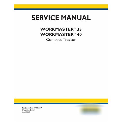 Manual de serviço em pdf do trator compacto New Holland WORKMASTER 35, WORKMASTER 40