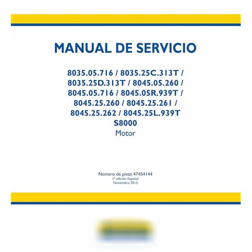 New Holland S8000 series 8035, 8045 engine pdf service manual ES