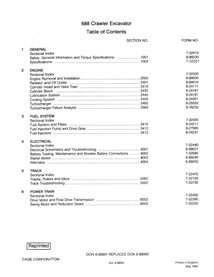 Manual de servicio en pdf de la topadora sobre orugas Case 688