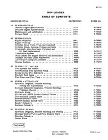 Manual de servicio en pdf del cargador de ruedas Case W14