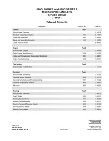 Manuel d'entretien PDF du chariot télescopique Case 668G, 686GXR, 688G série 2