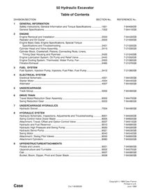 Manual de servicio pdf de excavadora case 50