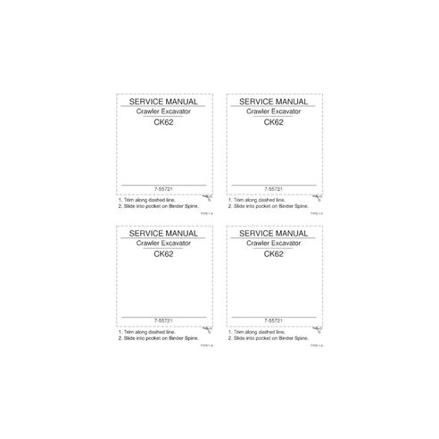 Manual de serviço em pdf da escavadeira Case CK62