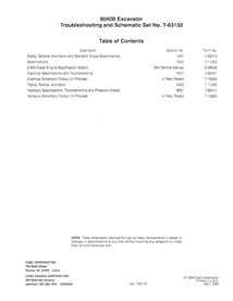 Manual de solução de problemas em pdf da escavadeira Case 9040B