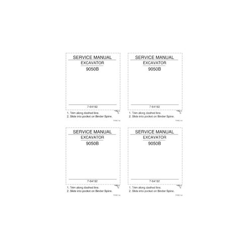 Manuel d'entretien pdf de l'excavatrice Case 9050B