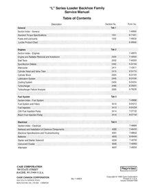 Manual de serviço em pdf da retroescavadeira Case 580L, 580 Super L, 590 Super L