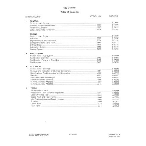 Case 550 crawler dozer pdf service manual 