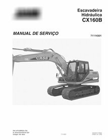 Manual de serviço em pdf da escavadeira Case CX160B PT