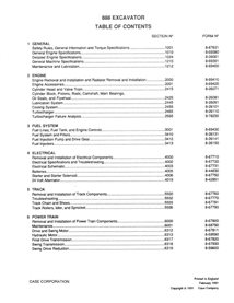 Manuel d'entretien pdf de l'excavatrice Case 888