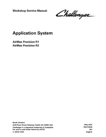 Challenger AirMax Precision R1, R2 Application System PDF Manuel d'entretien de l'atelier - Challenger manuels - CHAl-79037382B