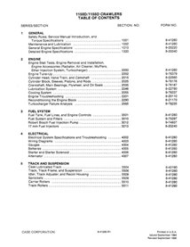 Manuel d'entretien PDF pour chargeuse sur chenilles Case 1150D, 1155D