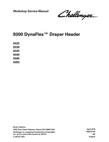 Challenger 9325, 9330, 9335, 9340, 9345, 9350 draper header pdf manuel de service d'atelier - Challenger manuels - CHAL-79037...