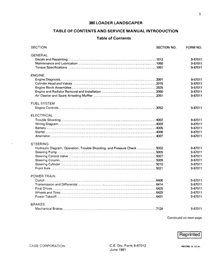 Manual de servicio del cargador Case 380 en pdf.