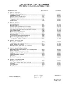 Case 1150C crawler dozer pdf service manual 