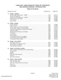 Manual de serviço em pdf do trator de esteira Case 1450B, 1455B