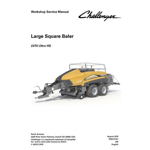 Empacadora Challenger 2370 Ultra HD manual de servicio de taller pdf - Challenger manuales - CHAL-79037315C