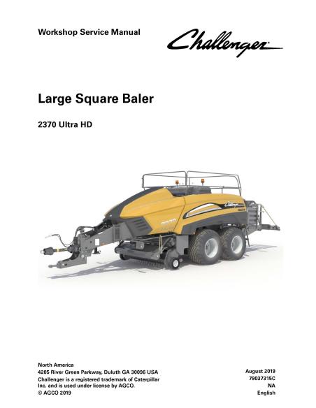 Challenger 2370 Ultra HD baler pdf workshop service manual  - Challenger manuals - CHAL-79037315C