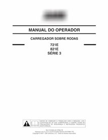 Cargador de ruedas Case 721E, 821E Tier 3 pdf manual del operador PT