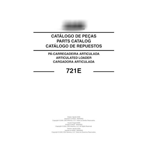 Catálogo de peças em pdf da carregadeira de rodas Case 721E