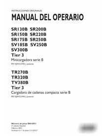 Case SR130B-SR250B, SV185B-SV300B, TR270B, TR320B, TV380 BTier 3 skid steer loader pdf operator's manual ES
