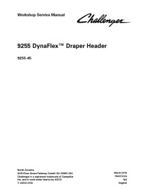 Challenger 9255 Draper Header Manuel de service d'atelier PDF - Challenger manuels - CHAl-79037312A