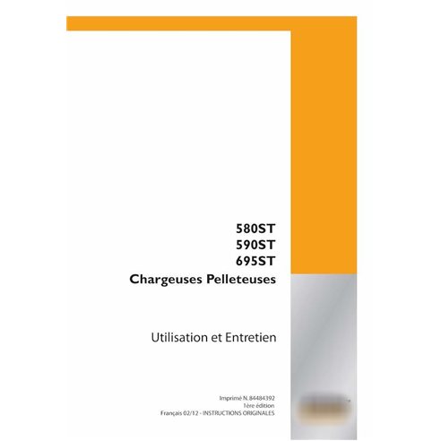 Manuel de l'opérateur pour les chargeuses-pelleteuses Case 580ST, 590ST, 695ST Tier IV pdf FR