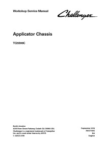 Manual de serviço de oficina em pdf do chassi do aplicador Challenger TG9300C - Challenger manuais