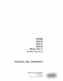 Case SV208, SV210, SV212, SV216 Tier 3 roller pdf operator's manual 