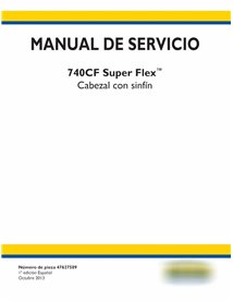 New Holland 740CF Super Flex cabezal de barrena pdf manual de servicio ES
