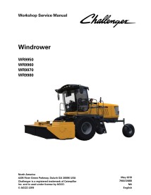 Challenger WR9950, WR9960, WR9970, WR9980 self-propelled windrower pdf workshop service manual  - Challenger manuals