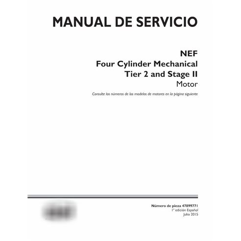Motor Case NEF Tier 2 pdf manual de servicio ES
