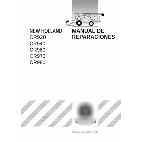 New Holland CR920, CR940, CR960, CR970, CR980 combine pdf repair manual ES