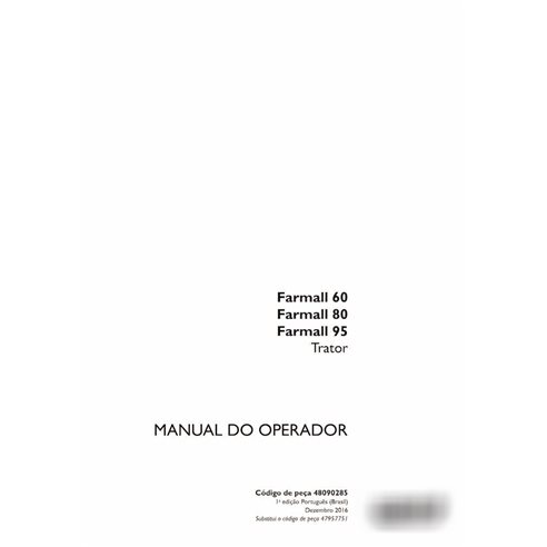 Case Farmall 60, 80, 95 tractor pdf operator's manual PT