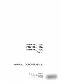 Manuel de l'opérateur pdf pour tracteur Case Farmall 110A, 120A, 130A PT