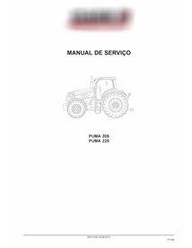 Case Puma 205, 225 trator pdf manual de serviço PT