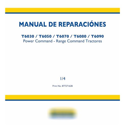 New Holland T6030, T6050, T6070, T6080, T6090 tractor pdf service manual ES