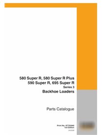 Catálogo de peças em pdf da retroescavadeira Case 580SR, 580SR Plus, 590SR, 695SR Série 3