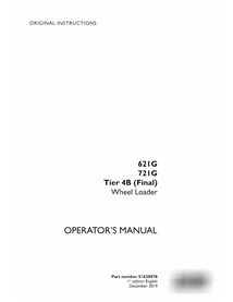 Manuel de l'opérateur pdf des chargeuses sur pneus Case 621G, 721G Tier 4B