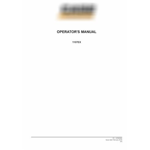 Case 1107EX soil compactor pdf operator's manual 
