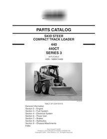 Case 440, 440CT Series 3 skid loader pdf parts catalog