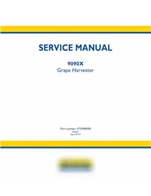 Manual de servicio pdf de la cosechadora de uva New Holland 9090X