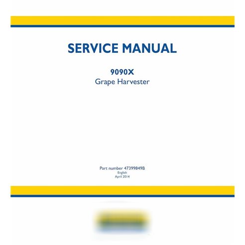 New Holland 9090X grape harvester pdf service manual 
