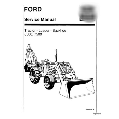 Manual de servicio en pdf de la retroexcavadora New Holland 6500, 7500