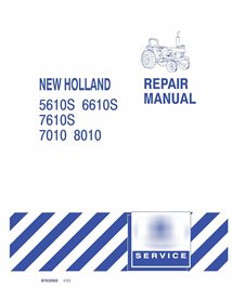 Manuel de réparation pdf pour tracteur New Holland 5610S, 6610S, 7610S, 7010, 8010