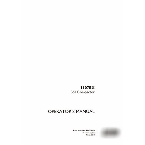 Manual del operador del compactador de suelo Case 1107EX pdf