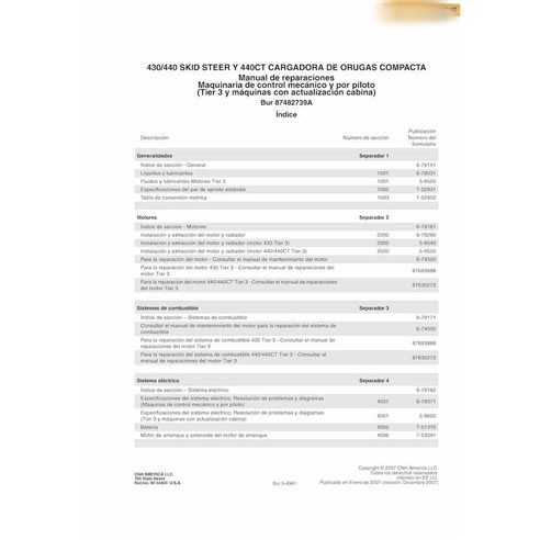 Case 430, 440, 440CT skid loader pdf service manual ES