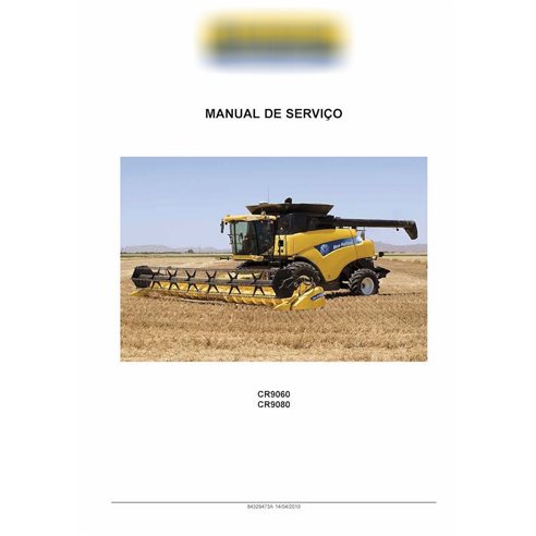 New Holland CR9060, CR9080 combinan manual de servicio en pdf PT
